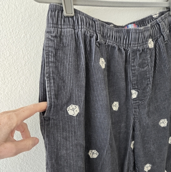Urban Outfitters Men’s Gray Corduroy Pull-On Pants Embedded Dice size Large - Picture 4 of 16